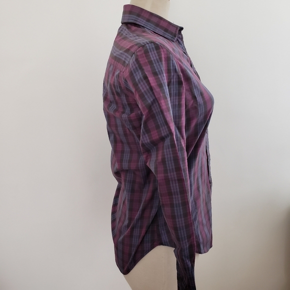 Vintage Plaid Shirt by Diane Von Furstenberg DVF 70s Button Down Size Sm… - Picture 3 of 8
